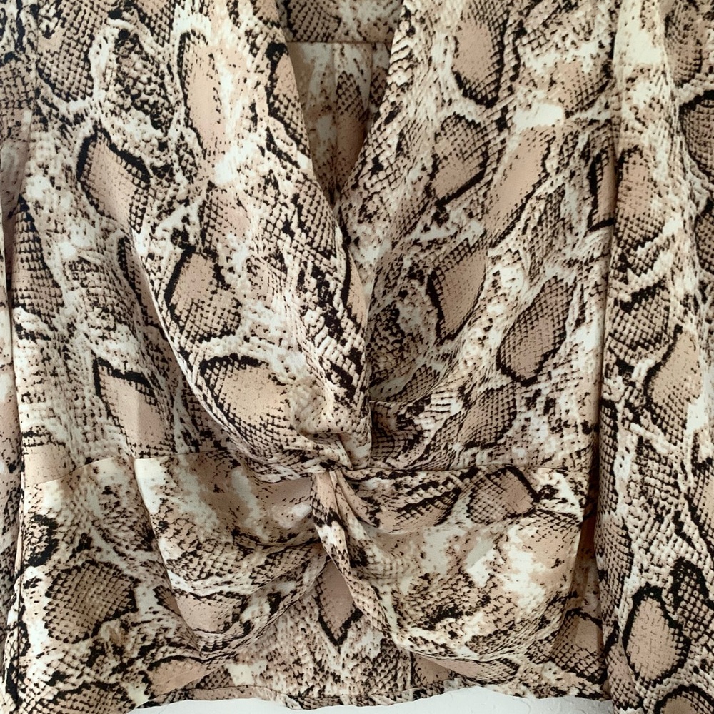 Snakeskin Python Silk Print Blouse - Picture 8 of 8